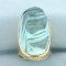 Aquamarine Statement Ring In 18k Yellow Gold