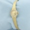 Women's Omega Windup Watch In Solid 14k Yellow Gold Band And Case