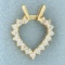 Diamond Heart Pendant In 14k Yellow Gold