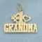 Diamond Cut #1 Grandma Charm In 14k Yellow Gold