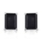 4x6 Emerald Cut Midnight Sapphire Earrings In Sterling Silver