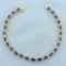 Sapphire And Diamond Tennis Bracelet In 14k Yellow Gold
