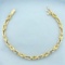 Citrine And Diamond Tennis Bracelet In 14k Yellow Gold