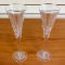 Waterford 100 Years Times Square Fluted Champagne Crystal Glasses Set Of 2