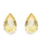 5x7 Pear Citrine Earrings In Sterling Silver