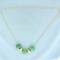 Carved Jade And Gold Bead Necklace In 14k Yellow Gold