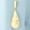Large Hammered Finish Teardrop Pendant In 14k Yellow Gold