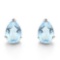 4x6 Pear Sky Blue Topaz Earrings In Sterling Silver
