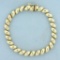 Italian San Marco Macaroni Link Bracelet In 14k Yellow Gold