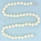 Cultured Akoya Pearl Strand Necklace With 14k White Gold Filigree Locking Clasp