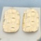 Quilted Design Button Earrings In 14k Yellow Gold