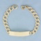 Id Bracelet Curb Link In 14k Yellow Gold