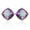 6mm Cushion Mystic Topaz Earrings In Sterling Silver