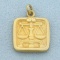 Libra Zodiac Charm Or Pendant In 18k Yellow Gold