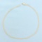 Italian Curb Link Adjustable Anklet In 14k Yellow Gold