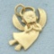 Angel Pendant In 14k Yellow Gold