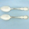 Antique Whiting Louis Xv H.J. Howe Sterling Silver Spoons Set Of 2