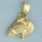 Horse Head Pendant In 14k Yellow Gold