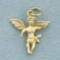Angel Cherub Charm In 14k Yellow Gold