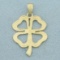 Four Leaf Clover Pendant In 14k Yellow Gold