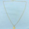 Jesus Pendant On Box Chain Necklace In 18k Yellow Gold