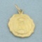 Madonna Virgin Mary Charm Or Pendant In 18k Yellow Gold