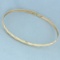 Sandblast Finish Bangle Bracelet In 10k Yellow Gold