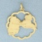 Guadeloupe Caribbean Island Map Charm Or Pendant In 14k Yellow Gold