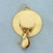 Spanish Hat And Castanets Charm Or Pendant In 18k Yellow Gold