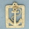 Ships Anchor Nautical Pendant Or Charm In 14k Yellow Gold