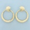 Seashell Hoop Earrings In 14k Yellow Gold
