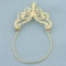 Diamond Cut Charm Holder Pendant In 14k Yellow Gold