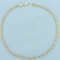 Rope Link Anklet In 10k Yellow Gold