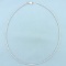 18 Inch Omega Link Necklace In 14k White Gold
