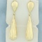Teardrop Dangle Drop Earrings In 14k Yellow Gold