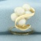 Designer Akoya Pearl Cocktail Ring In 14k Yellow Gold