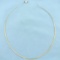 Reversable Flattened Wire Omega Necklace In 10k White And Yellow Gold