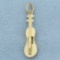Violin Charm In 10k Yellow Gold