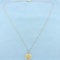 Vintage Engraved Locket Necklace In 10k Yellow Gold