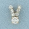 Diamond V Pendant In 14k Yellow Gold