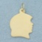 Engravable Boy Silhouette Charm In 14k Yellow Gold