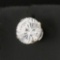 Single 1ct Cz Stud Earring In 14k White Gold