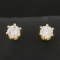 1/2ct Tw Diamond Stud Earrings In 14k Yellow Gold Settings
