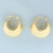 Wide Hoop Earrings In 14k Yellow Gold