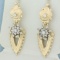 Diamond Dangle Earrings In 14k Yellow Gold