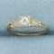 Antique Old European Diamond Engagement Ring In 14k Yellow Gold