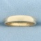 Mens Half Dome Wedding Band Ring In 14k Yellow Gold