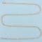 Italian 20 Inch Twisting Bevel Link Chain Necklace In 18k Rose Gold