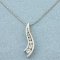 Diamond Journey Necklace In 14k White Gold