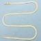 20 Inch Italian Silk Flex Herringbone Link Necklace In 14k Yellow Gold